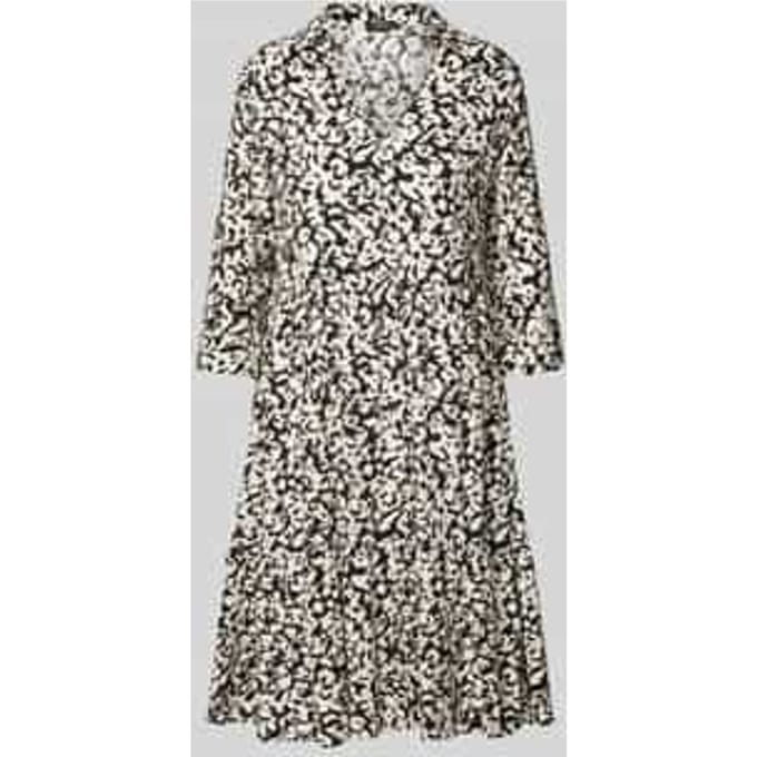 Knielange jurk in laagjeslook, model 'Walari'