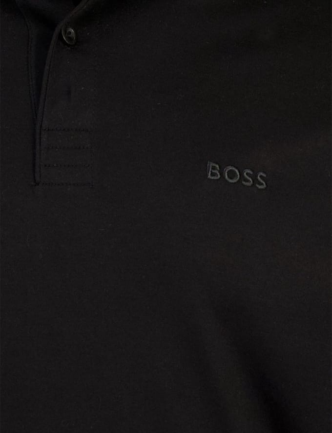 Hugo Boss polo lange mouw zwart