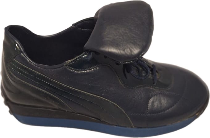 NEW EDITION-SNEAKER-276-LEER-BLEU/METALIC-45