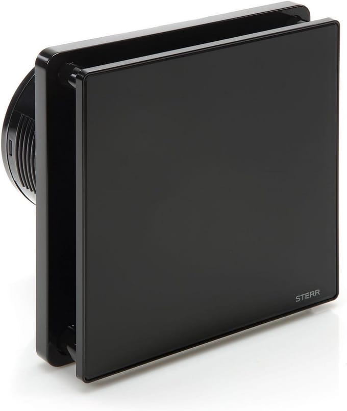 Stille Zwarte Badkamerventilator 100mm met Vochtsensor voor Moderne Ventilatie