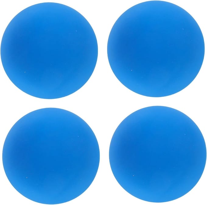Stuiterballen Set - Elastische Rubberen Ballen - Coördinatie Training - Holle Lichtgewicht Kern - 6 cm Diameter - Blauw