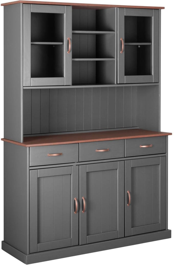 Buffetkast Cerci 131cm met 5 deuren & 3 lades - grijs