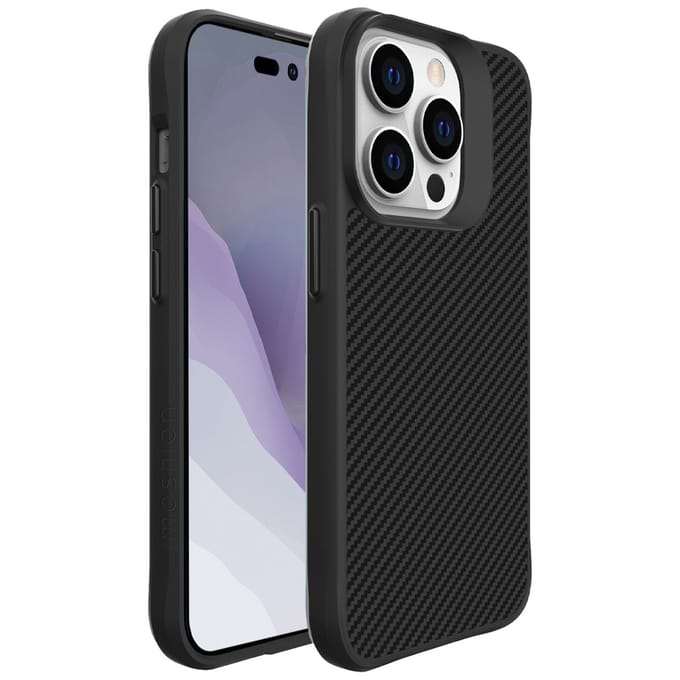 imoshion Hoesje - Geschikt voor Apple iPhone 14 Pro Max - Hybrid Carbon Case - Zwart