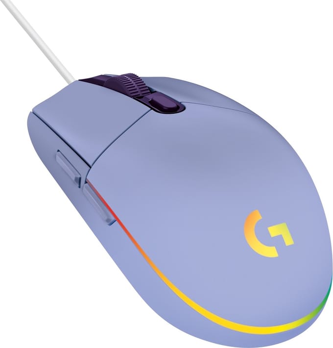 Logitech G203 LIGHTSYNC - Lila - Gaming muis - Optisch - 6 knoppen - Paars met RGB