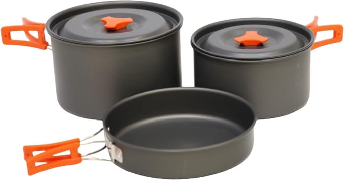 Vango Hard Anodised Cook Kit (4 pers.) - Potten & Pannen - Grey