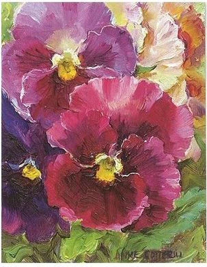 Cadeaukaart Viooltjes 7,5x9,5cm