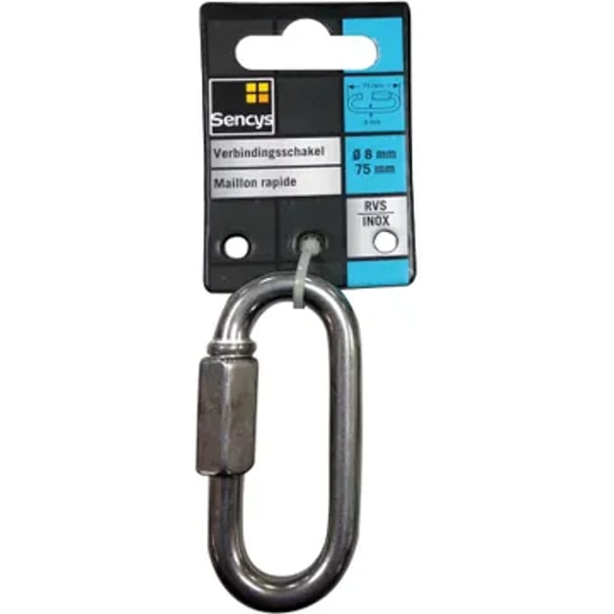 Sencys Verbindingsschakel - Rvs - Diam. 8x75mm