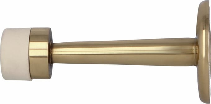AMIG Deurstopper/deurbuffer - 75mm - muurbevestiging - gepolijst messing
