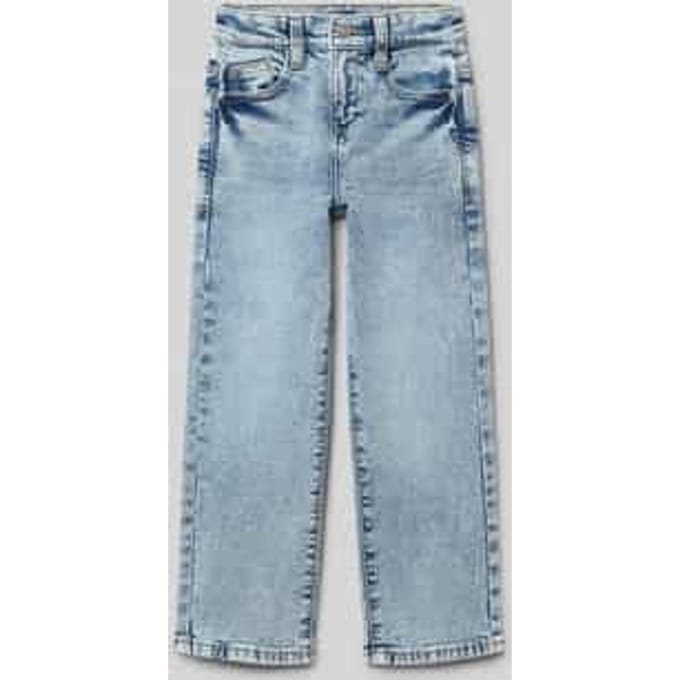 regular fit baggy jeans van katoenmix