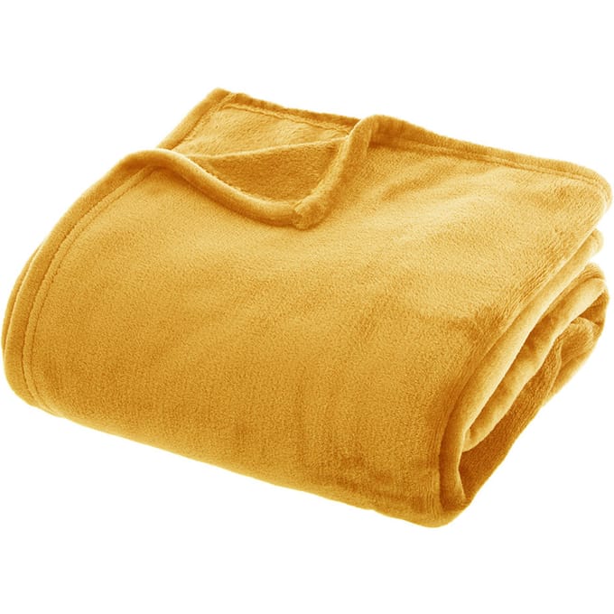 Eazy Living Plaid Flanelle 180 cm x 230 cm Geel