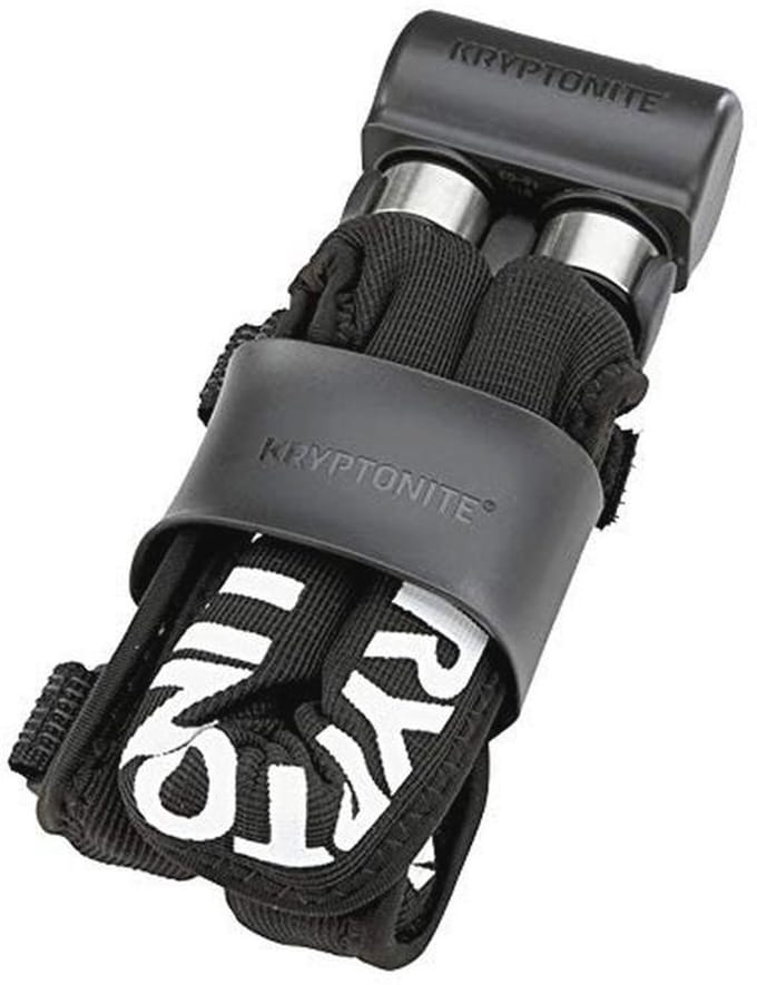 Vouwslot voor fiets met houder en sleutel, grijs, 95 cm