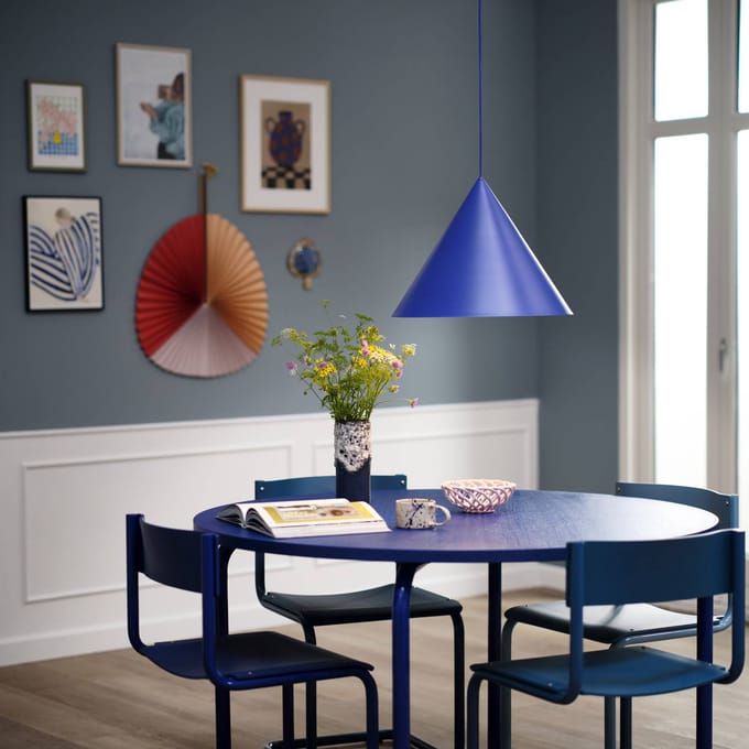 FRANDSEN Benjamin hanglamp Ø 46 blauw mat