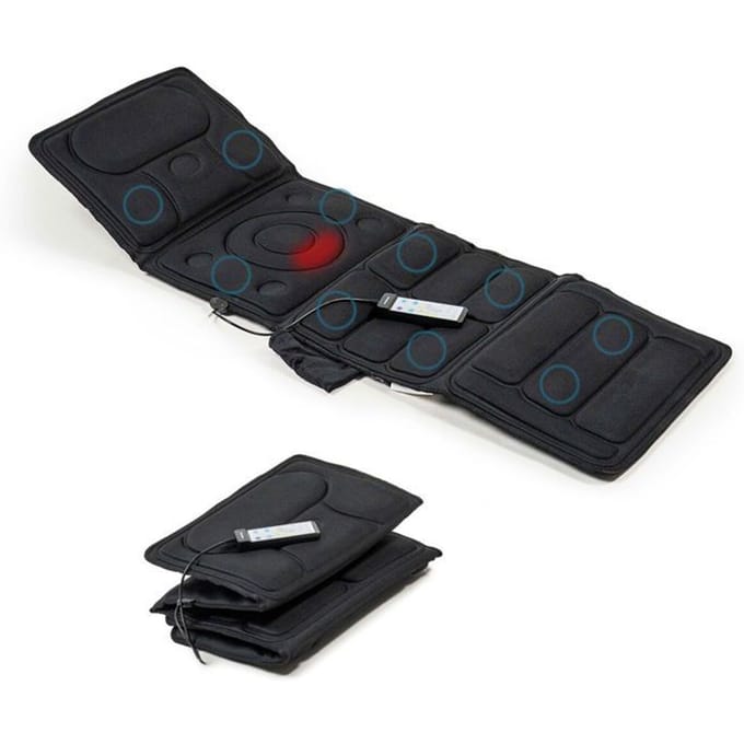 Massagematras - INNOVAGOODS - Vhemat - 10 motoren - 5 modi - Lendenwarmte zwart