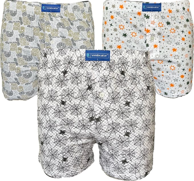 Embrator 3-pack mannen Boxershort Loose Fit katoen 2XL