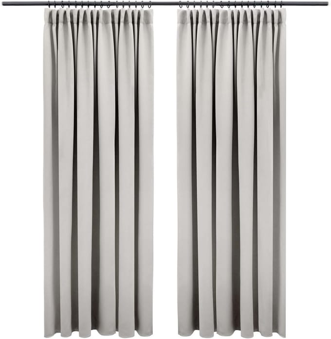 Verduisterende Gordijnen 175x140 cm Set van 2 OEKO-TEX Gecertificeerd Grijs