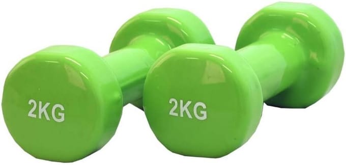 Vinyl Halters 2 x 2 kg - Groen