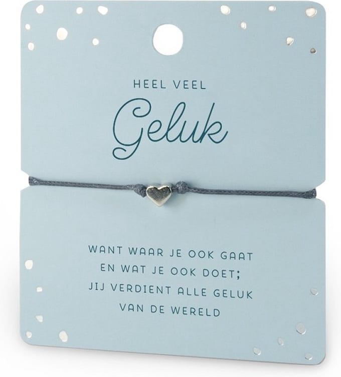 Armband - Hartje - Heel veel geluk