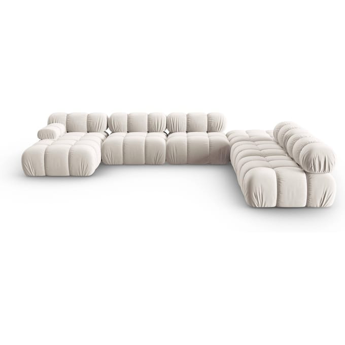 Modulaire-U-bank Tropea rechts velvet | Milo Casa