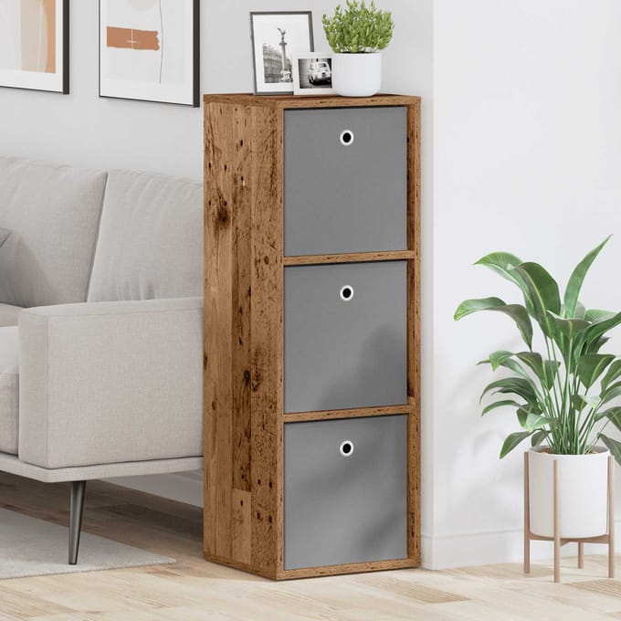 vidaXL - Dressoir - met - lade - Oudhout - 35 - x - 32 - x - 99,5 - cm