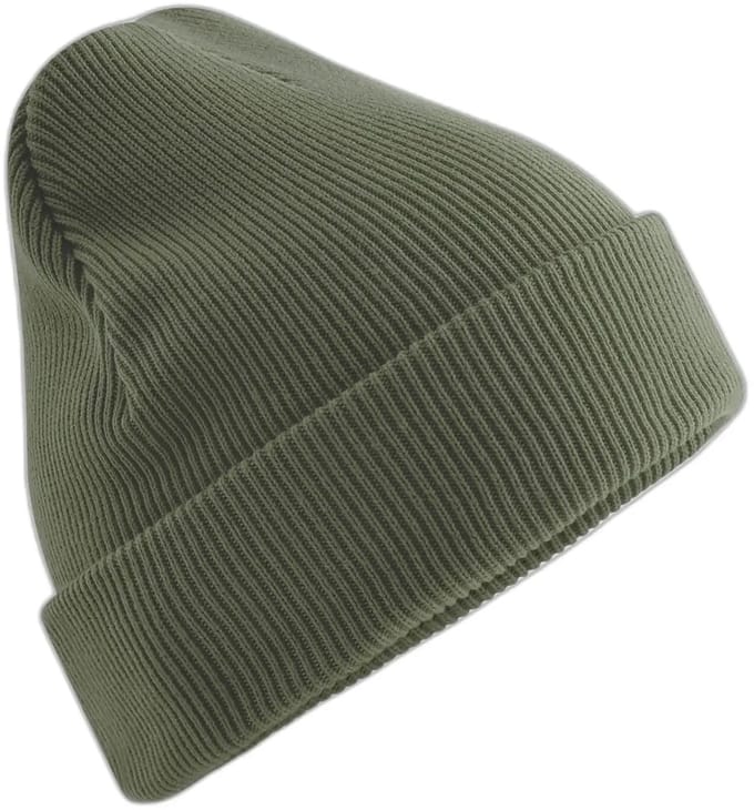 Organic Cotton Original Cuffed Beanie - Olive Green - One Size
