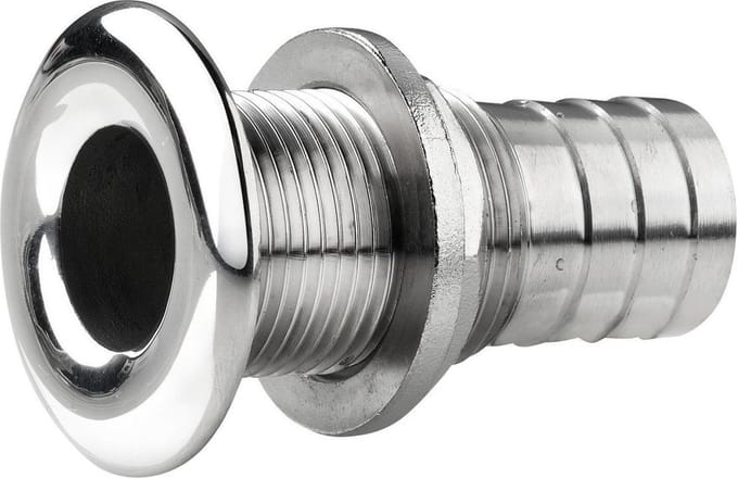 VETUS bolle RVS Huiddoorvoer met Slangtule  2" x 100 mm
