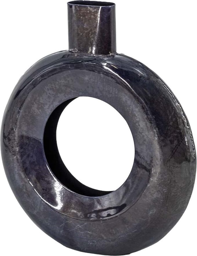 HomeBound by KY | Vaas donut rond kobalt blauw | bloemenvaas