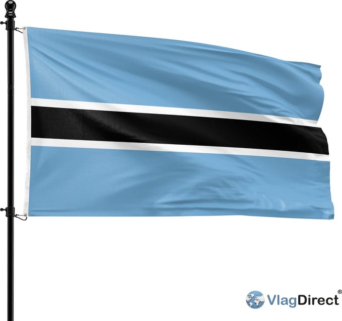 VlagDirect - Botswaanse vlag - Botswana vlag - 90 x 150 cm.
