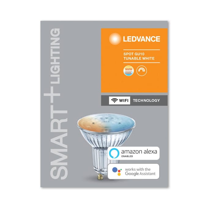 LEDVANCE LED reflectorlamp - Lampvoet: GU1- instelbaar wit - 27-65- K - 5 W - SMART+ WiFi SPOT GU1- instelbaar wit