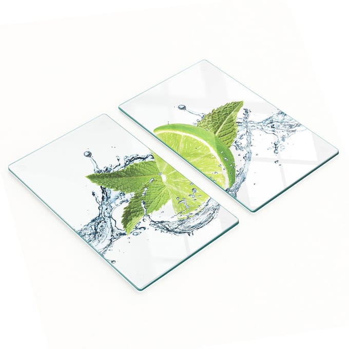 Decoratieve snijplanken van gehard glas voor kalkwater, 2x30x52 cm