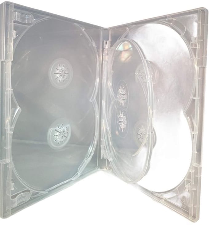 Dailygoody - 6-Disc Dvd Case - Duidelijke Swing Tray - Voor Cd en Dvd