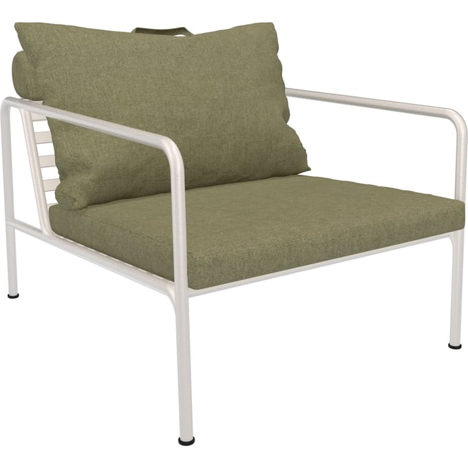 HOUE AVON Loungestoel Muted White - Sunbrella Heritage Leaf