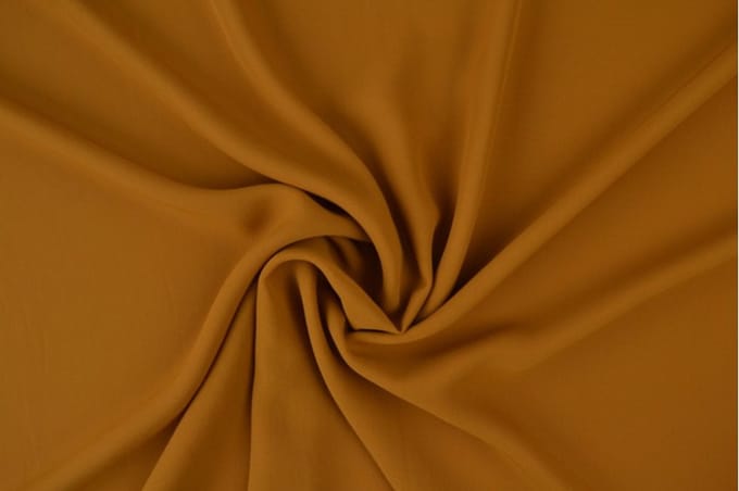 Chiffon stof - Donker okergeel - 1 meter - Per meter - 150cm breed