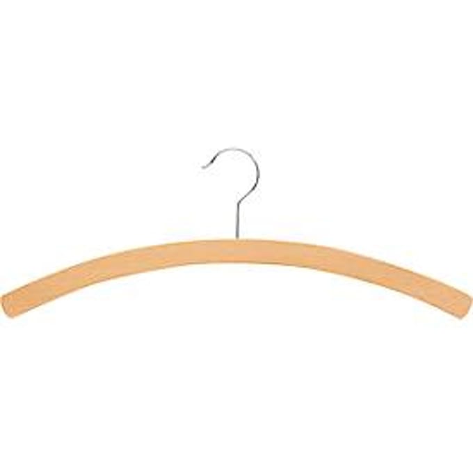 Kleerhanger - beukenhout - L 450 mm - natuurlijke kleur - 10 stuks