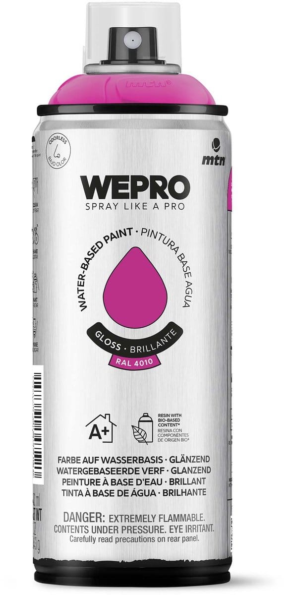 Spuitbus Ral 4010 Glans MTN WEPRO WATER-BASED PAINT 400ML