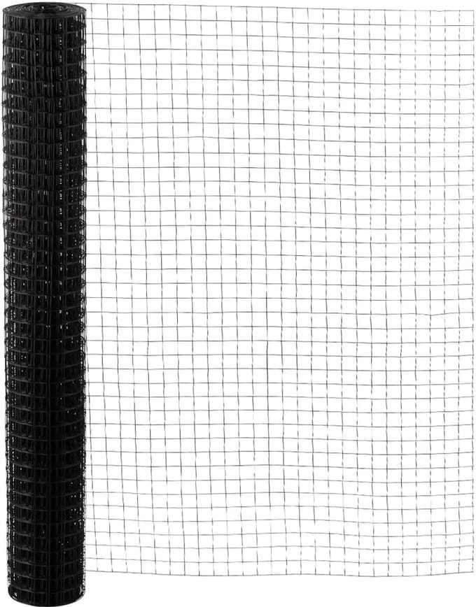 Volieregaas 25 x 25mm 1,2mm 100cm x 25m zwart.