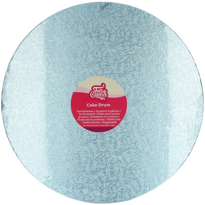 FunCakes Cake Drum Rond - Baby Blauw - Ø35,5 cm / 12 mm - Taartonderlegger - Taartkarton