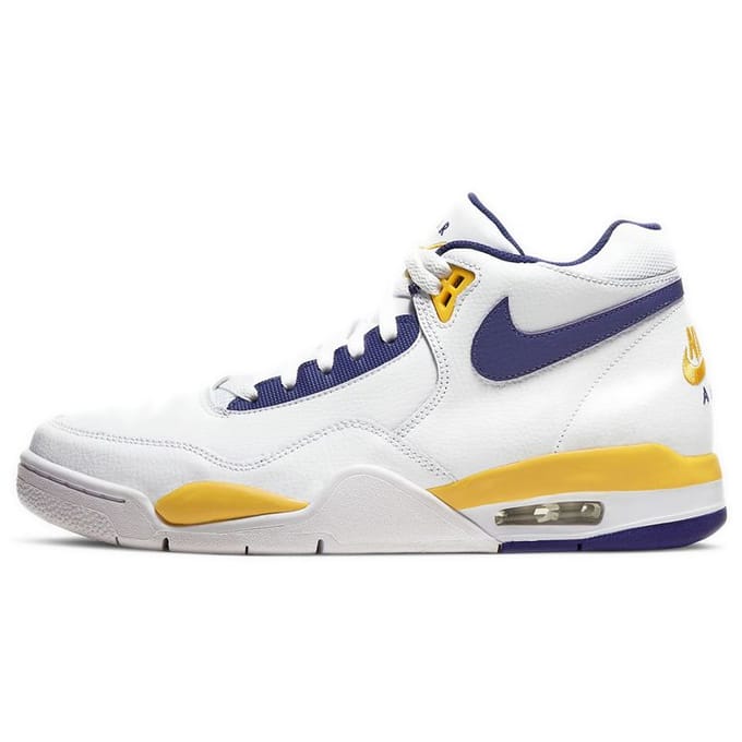Nike Flight Legacy Lakers Heren Sneakers Wit Universiteitsgoud Regency-paars BQ4212-102 44 white