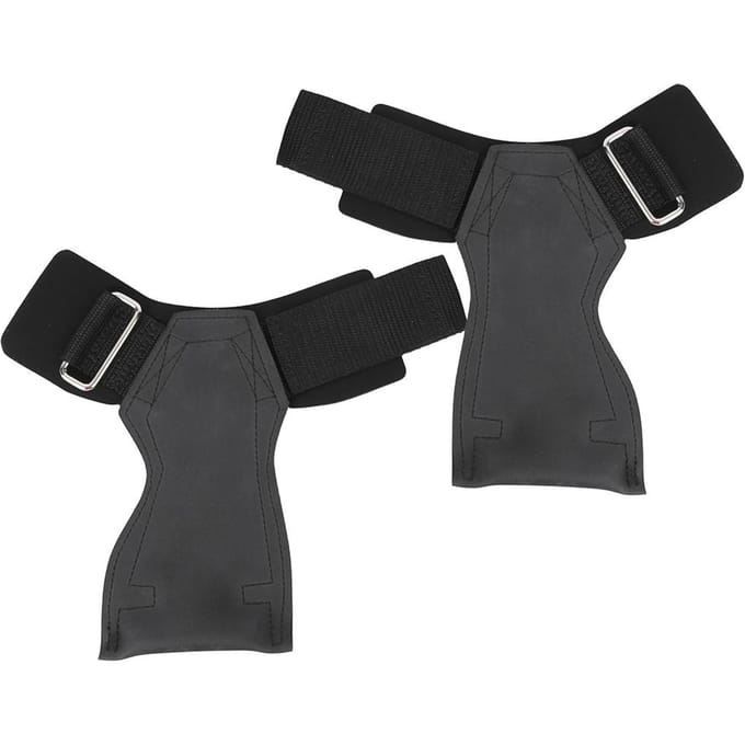 Rubber Anti-Slip Gym Handschoenen Grips Pull Up Training Halter Dumbbell Gewichtheffen Grip Pads(M ) black