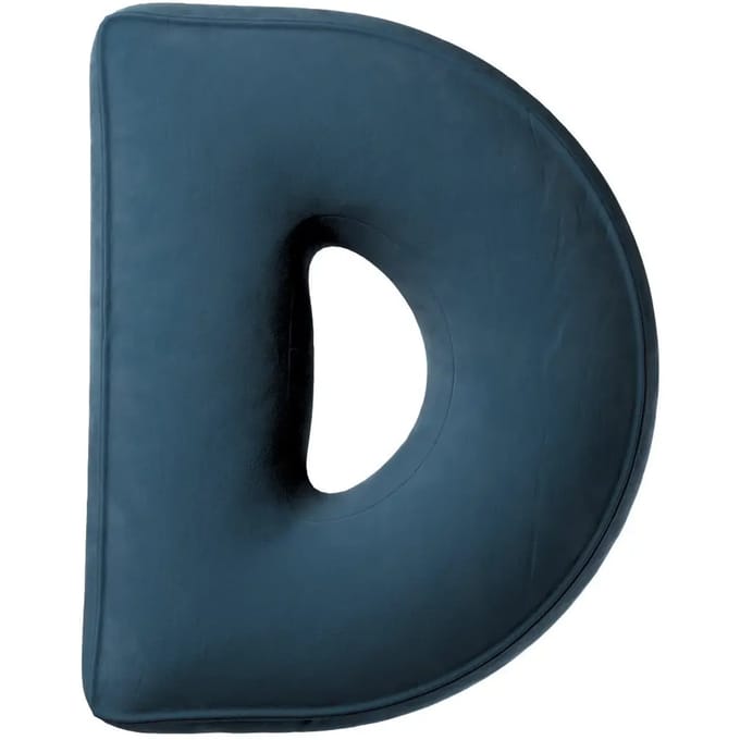 Kussen letter d Yellow Tipi Posh Velvet