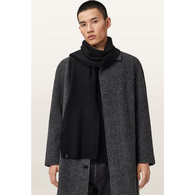 AllSaints Iggy Scarf Black Taglia: OS | Sciarpe Outlet | Uomo | Nero