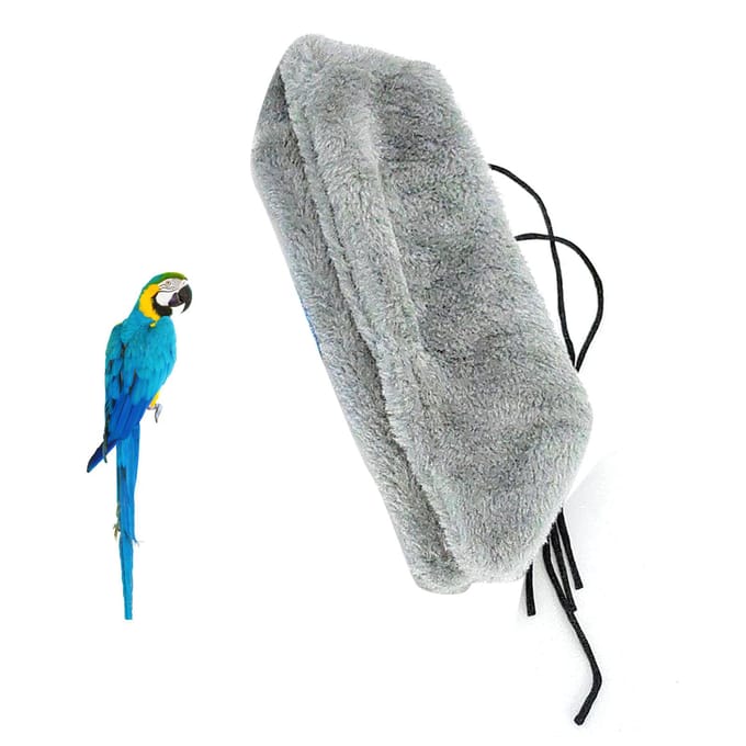 Vogel Hoek Fleece Zacht Warm Velours Heldere Kleur Wasbaar Duurzaam Vogelbed Warmer voor Papegaai grijs