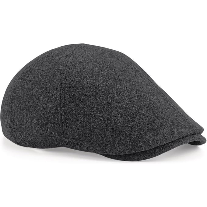 Beechfield Unisex Volwassenen Melton Wool Ivy Cap (Houtskool mergel)