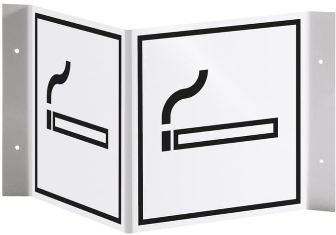 Panorama roken toegestaan bord, 300 x 150 mm - kunststof