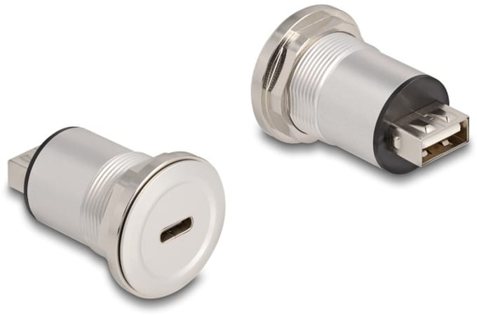 Delock USB 2.0 Type-C™ to Type-A built-in female aluminium