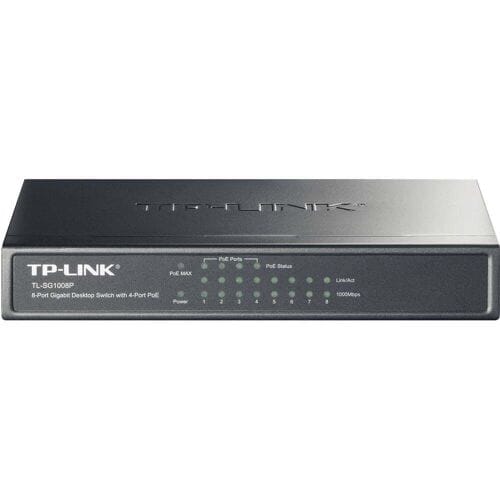 TP-LINK TL-SG1008P Unmanaged Gigabit Ethernet (10/100/1000) Netwerkswitch met Power over Ethernet (PoE) Hazelnoot