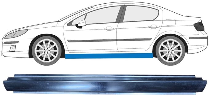 Reparatie dorpel voor Peugeot 407 2004-2011 / Links