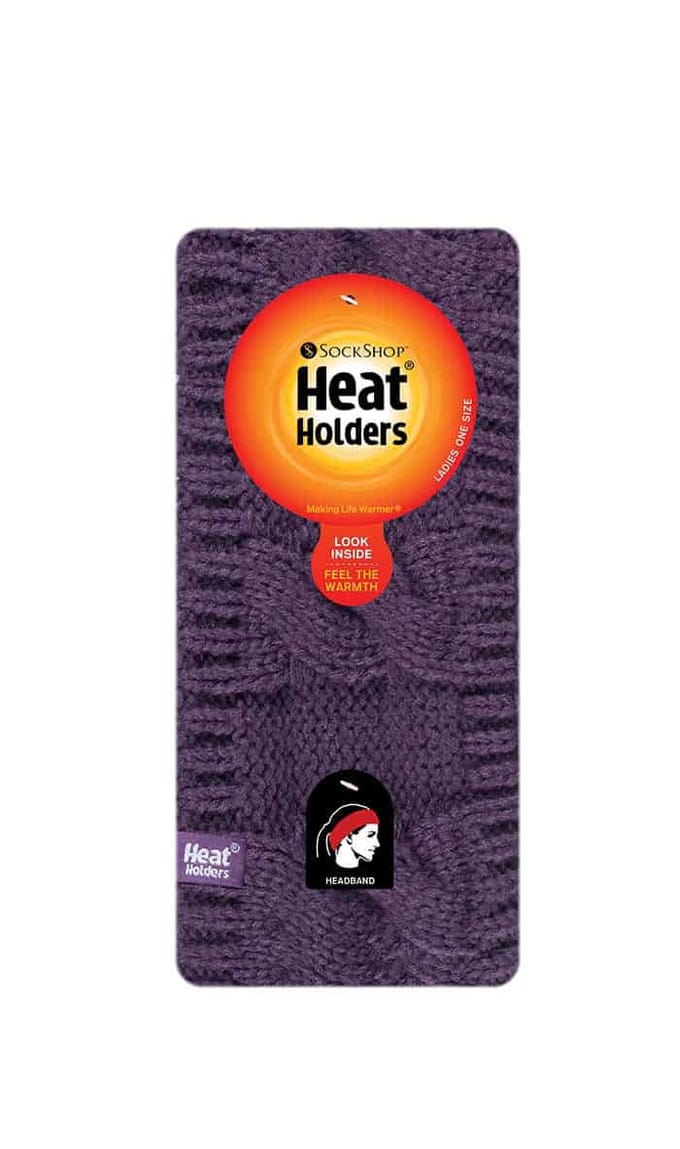 Dames fleece gevoerde thermo oorwarmer hoofdband - Paars