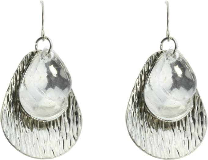 Behave - Oorhangers druppel transparant - Artisanal stijl - 5 cm