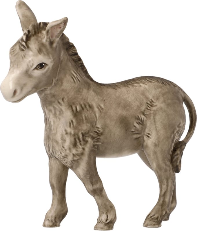 Goebel - Kerst | Decoratief beeld / figuur Kerststal Ezel | Aardewerk - 9cm