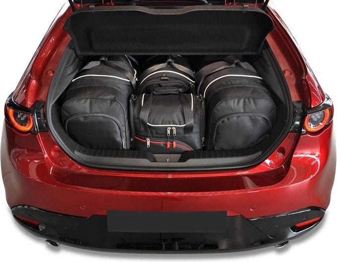 MAZDA 3 HATCHBACK 2018+ 4-delig Reistassen Op Maat Auto Interieur Kofferbak Organizer Accessoires